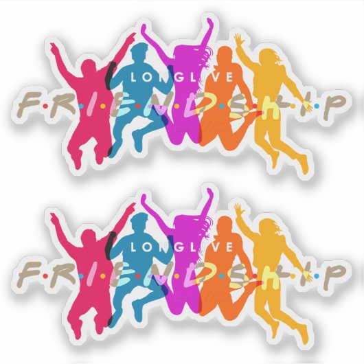 友情の日 | 4"x 4" – 光沢（透明） シール (正面)