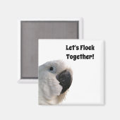 友情の日Cockatoo Flock Together写真おもしろい マグネット (正面/裏面)