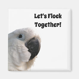 友情の日Cockatoo Flock Together写真おもしろい マグネット