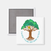 友情の木が避難所と根を提供 マグネット (正面/裏面)