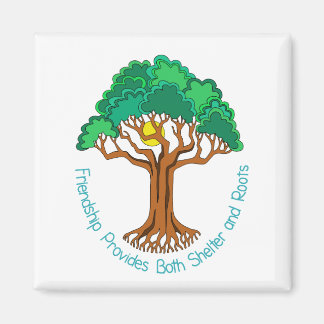 友情の木が避難所と根を提供 マグネット