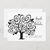 友情の木 ウェディング レスポンス カード (正面/裏面)