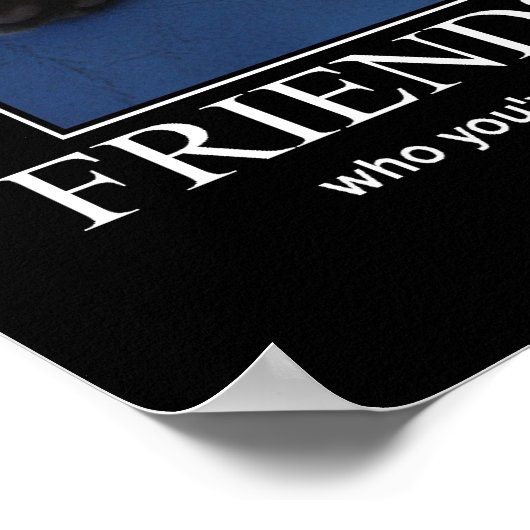 友情の猫はアートワークが大好き感動的 ポスター (角)