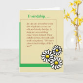 友情の献身的なグリーティングカード カード (黄色い花)