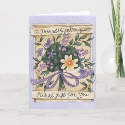 友情の花束 – グリーティングカード (正面)