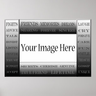 友情の言葉 – 写真フレームby ShirleyTaylor ポスター