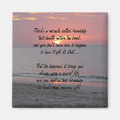 友情の詩の磁石の夕焼けの奇跡 マグネット (正面)