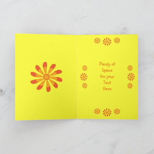 友情の詩及び花の挨拶状 カード (内部)