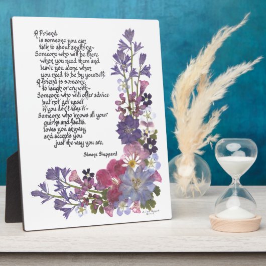 友情の詩 フォトプラーク (側面)