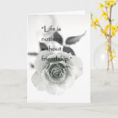 友情の誕生日の挨拶状 カード (黄色い花)