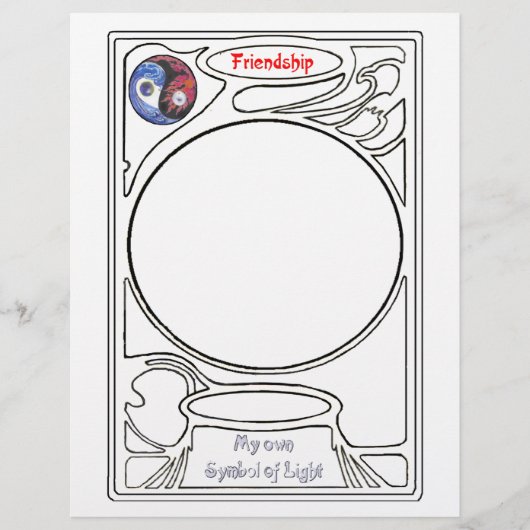 友情の象徴に落書きをする チラシ (正面)