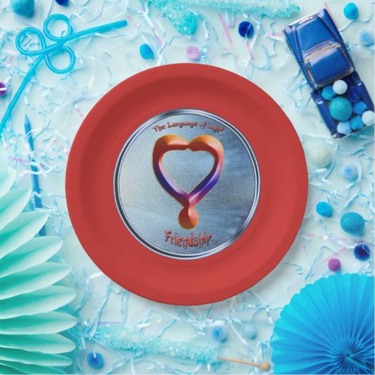 友情の象徴を忠実に描く ペーパープレート (パーティー)