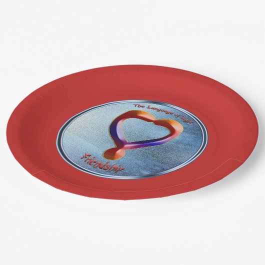 友情の象徴を忠実に描く ペーパープレート (アングル)