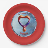 友情の象徴を忠実に描く ペーパープレート (正面)