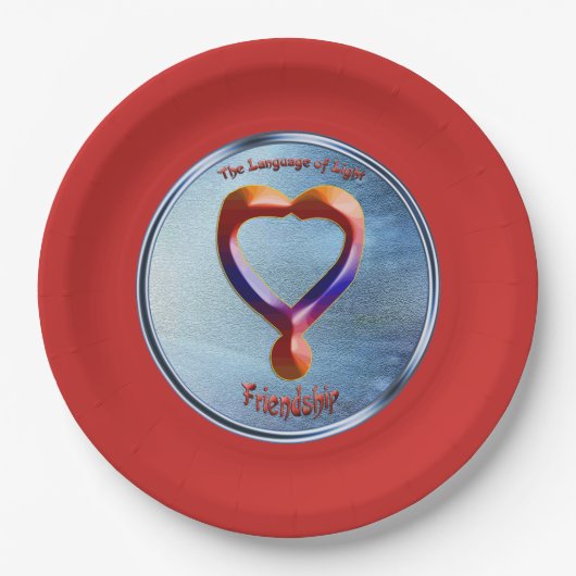友情の象徴を忠実に描く ペーパープレート (正面)