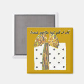 友情の贈り物に感謝する金ゴールド マグネット (正面/裏面)