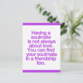 友情の霊的な引用文ことわざ ポストカード (スタンド正面)