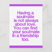 友情の霊的な引用文ことわざ ポストカード (正面)