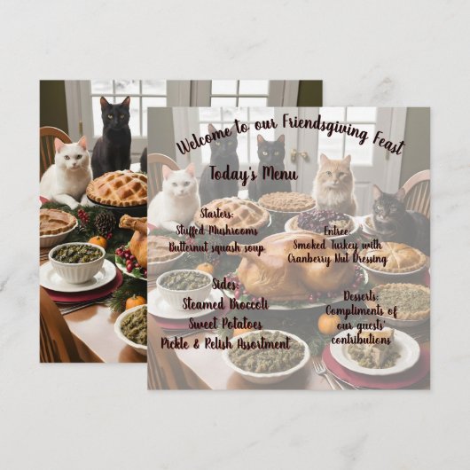 友情の饗宴 メニュー (正面/裏面)