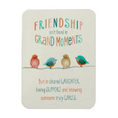 友情の鳥たち 笑いと支えをシェア マグネット (縦)