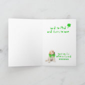 友情のSt patricks dayの子犬 カード (内部)