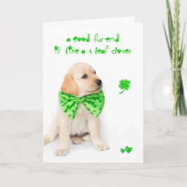 友情のSt patricks dayの子犬 カード