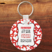 友情はあなたのパンツをピューのようなバレンタインおもしろい キーホルダー (正面)