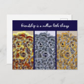 友情はがきドッグモダン抽象芸術アート ポストカード (正面/裏面)