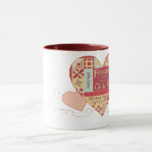 友情はキルトのコーヒー・マグおよびコップのようです マグカップ (中央)