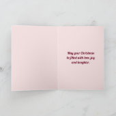 友情はクリスマスの贈最高のり物だ カード (内部)