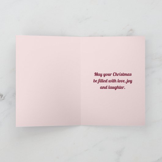 友情はクリスマスの贈最高のり物だ カード (内部)