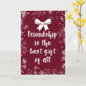 友情はクリスマスの贈最高のり物だ カード (黄色い花)