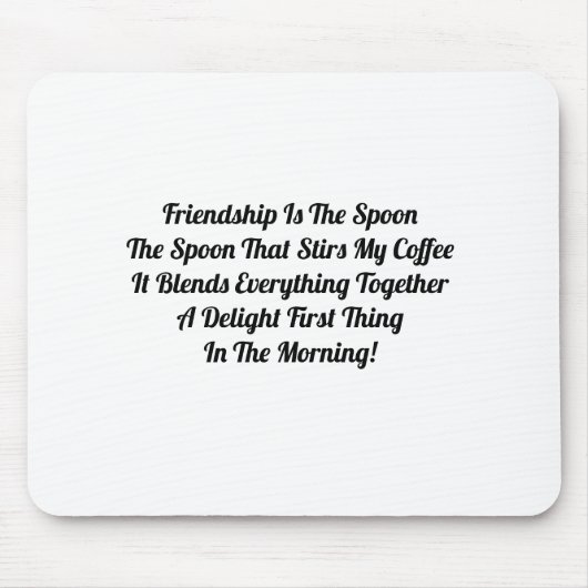 友情はスプーン マウスパッド (正面)