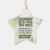友情はパンツを脱ぐようなものだ セラミックオーナメント (右)