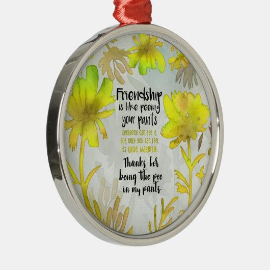 友情はパンツを脱ぐようなものだ メタルオーナメント (右)