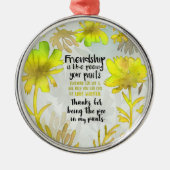 友情はパンツを脱ぐようなものだ メタルオーナメント (正面)