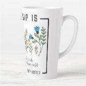 友情はロイヤリティ、信頼、誠実、尊敬の花である カフェラテマグ (右)