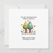 友情は人生に年月を加えると彼らは言う カード (正面)