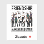 友情は人生をより友情にする シール (シート)