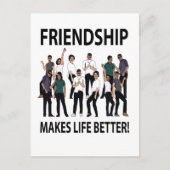 友情は人生をより友情にする ポストカード (正面)