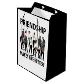 友情は人生をより友情にする ミディアムペーパーバッグ (裏面アングル)