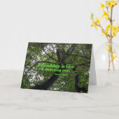 友情は保護の木の挨拶状のようです カード (黄色い花)