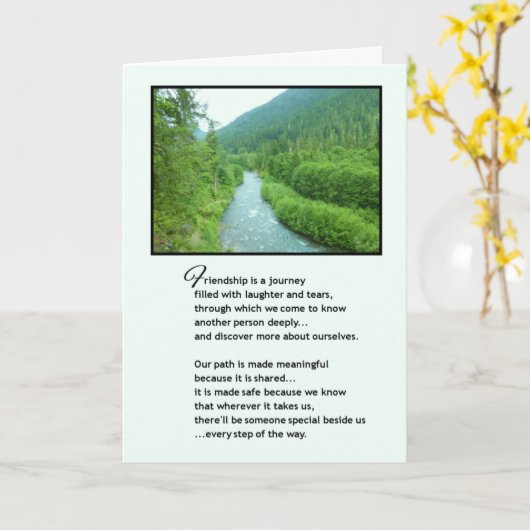 友情は旅なの… カード (黄色い花)