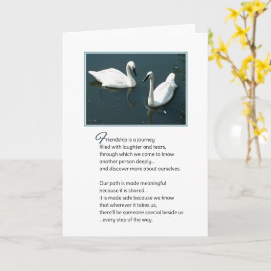 友情は旅… カード (黄色い花)