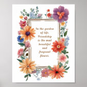 友情は最も美しく香りのよい花 ポスター (正面)