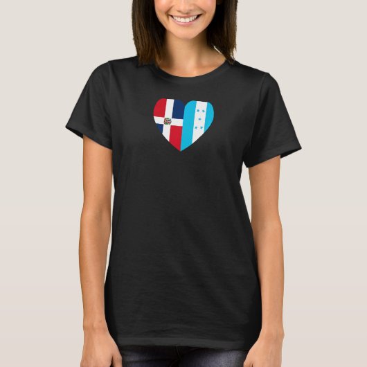 友情は永遠にホンジュラスとドミニカ共和国 Tシャツ (正面)