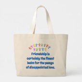 友情は確かにバ素晴らしーム – 友情 ラージトートバッグ (裏面)