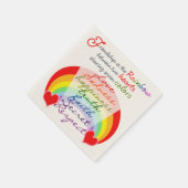 友情は虹のBFFことわざデザイン スタンダードカクテルナプキン (角)