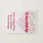 友情は設計されている百万の事のかわいい引用文です ジグソーパズル (横)