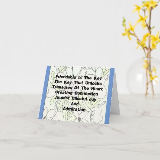 友情は鍵  カード (黄色い花)